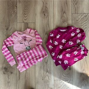 Hanna Andersson Pink and Magenta Kids Pajama Set